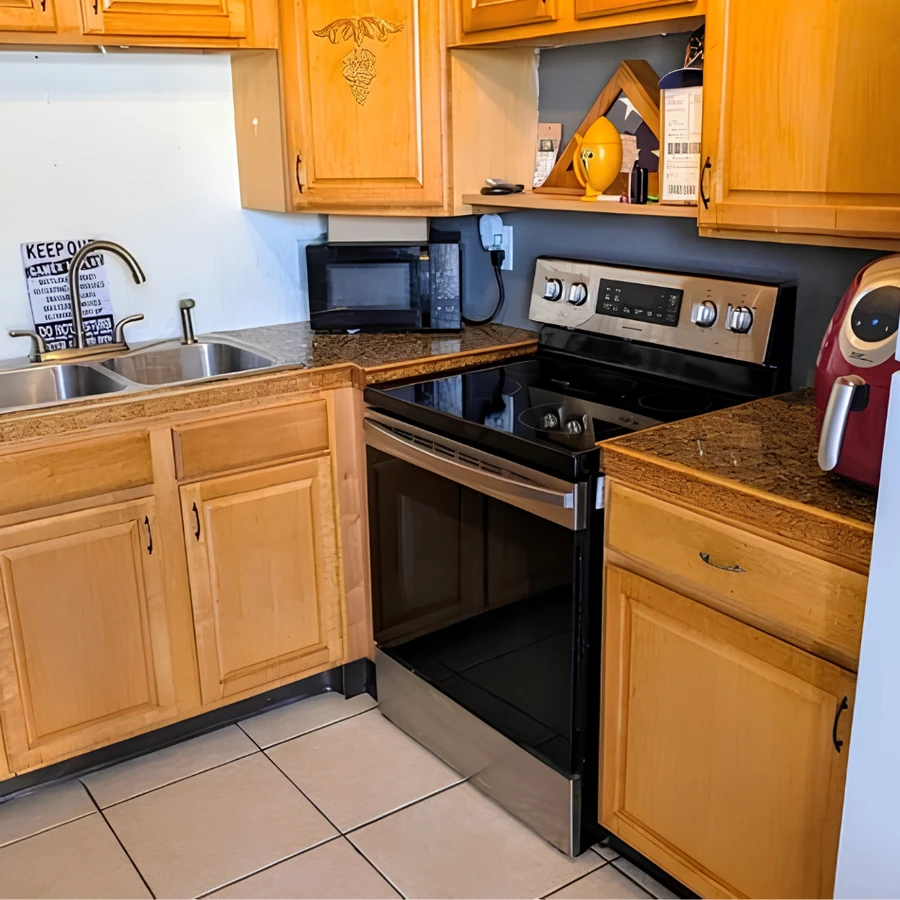 Kitchen full restoration cleaning results - Catherine's Cleaning MA and NH